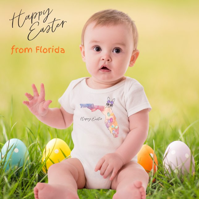 Body Joyeuses Pâques Floride État Œufs et Lapin de Pâqu (Créateur téléchargé)