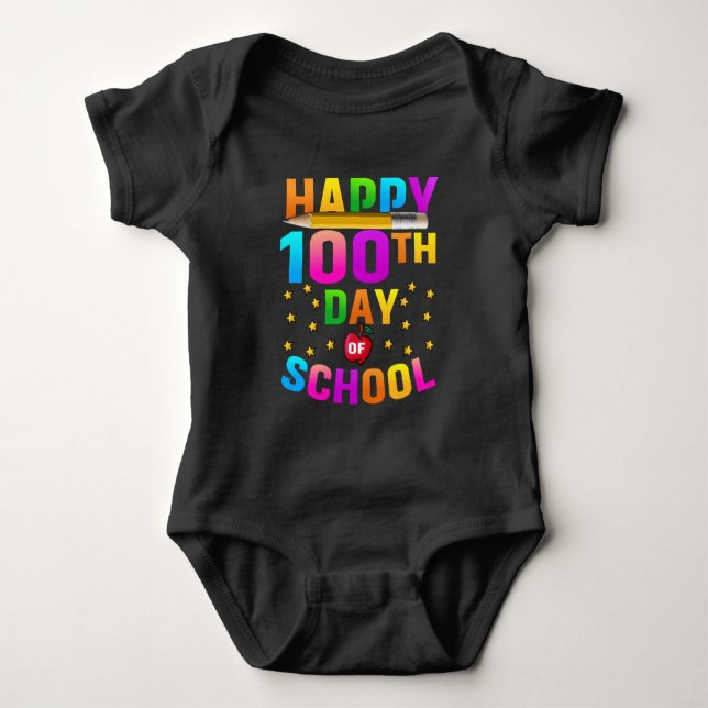 Body Joyeux 100e jour d'école pour les enseignants et l (Devant)