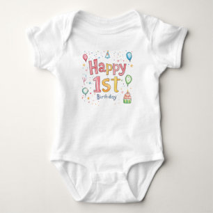 Body Joyeux 1er anniversaire – Carte d'anniversaire mig