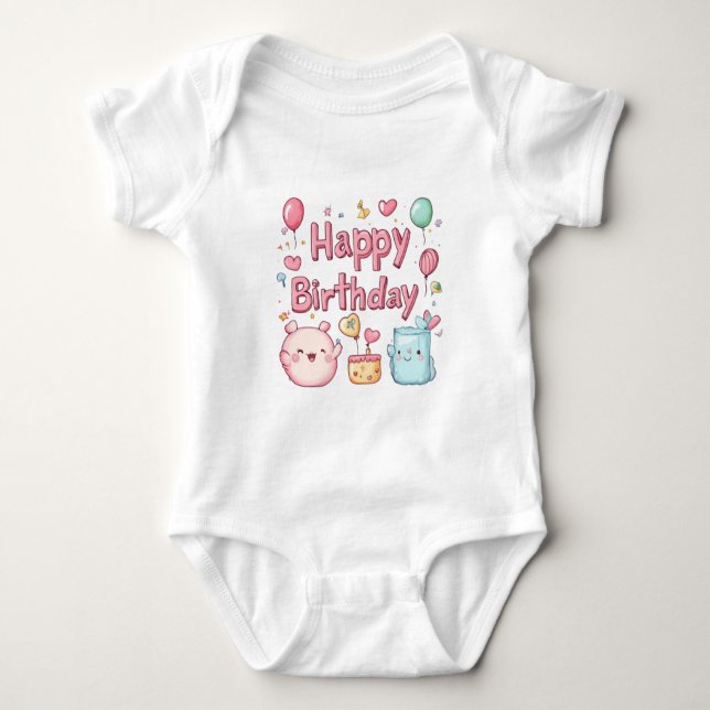 Body Joyeux 1er Anniversaire – Conception de Joyeux Ann (Devant)