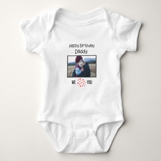 BODY JOYEUX ANNIVERSAIRE DADDY BABY BODYSUIT TEXTE PERS (Devant)
