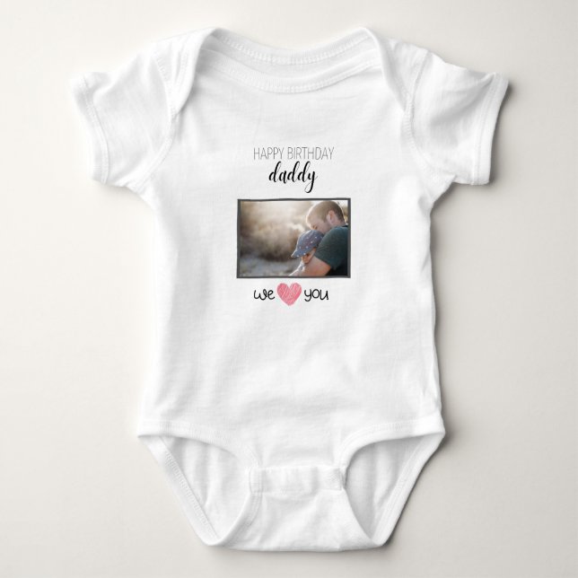 BODY JOYEUX ANNIVERSAIRE DADDY BABY BODYSUIT TEXTE PERS (Devant)