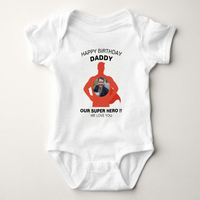 BODY JOYEUX ANNIVERSAIRE DADDY VÊTEMENTS BÉBÉ PHOTO PER (Devant)