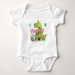 Body Joyeux Anniversaire Dinosaure – T-shirt de fête am