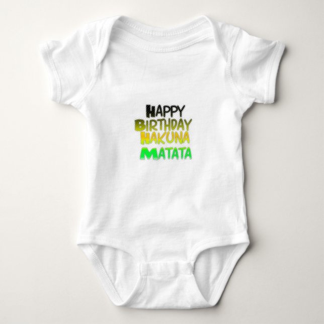 Body Joyeux anniversaire Hakuna Matata eco Inspirationa (Devant)