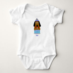 Body Joyeux Anniversaire Pup Baby Jersey Bodysuit