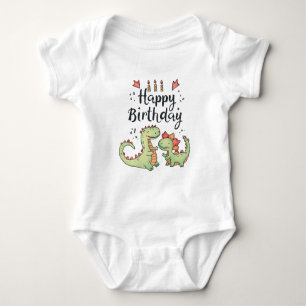 Body Joyeux Anniversaire Signe Dinosaure – Enfants Dino
