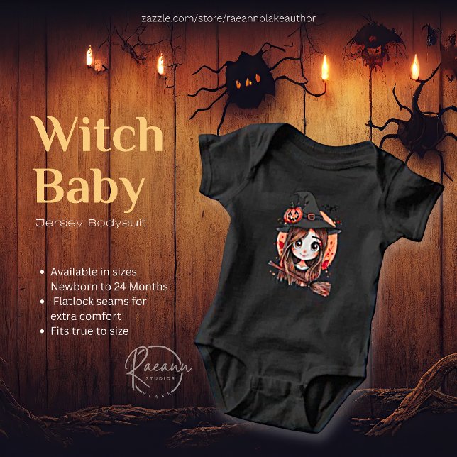 Body Joyeux Bodysuit Halloween Witch Baby Jersey (Créateur téléchargé)