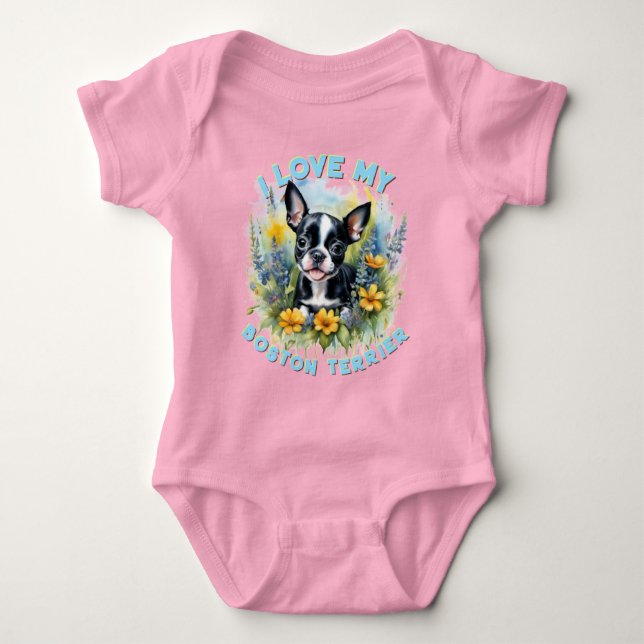 Body Joyeux Boston Terrier Bloom - Custom (Devant)
