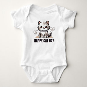 Body Joyeux chat jour bébé T-shirt