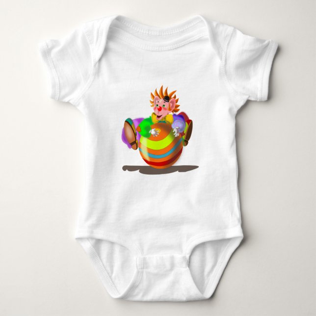 Body Joyeux Clown Funny Baby Bodysuit (Devant)