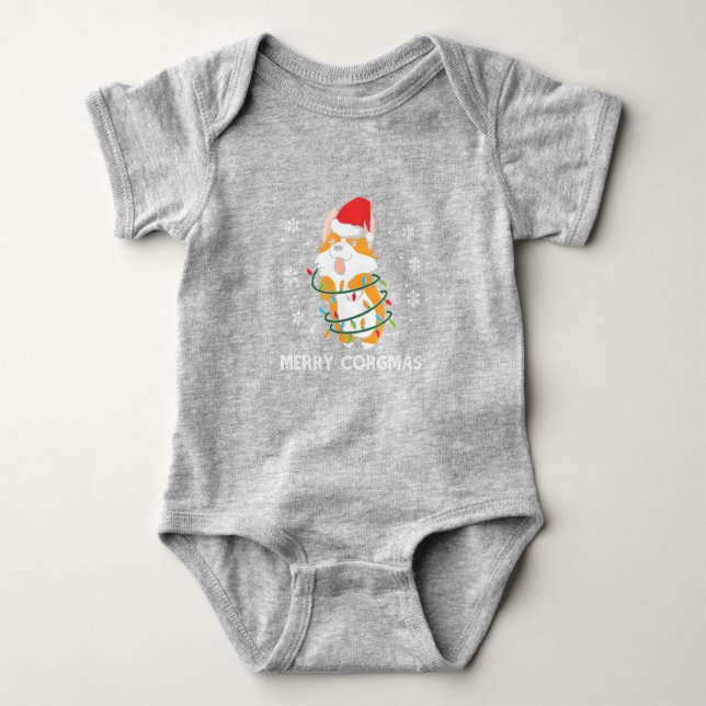 Body Joyeux Corgmas Noël Pyjamas Corgi Noël Nerdy (Devant)