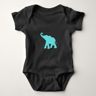 Body Joyeux Elephant-Art Motif vert mignonne