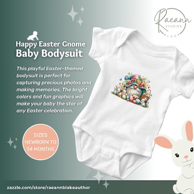 Body Joyeux Gnome de Pâques Baby Jersey Bodysuit (Créateur téléchargé)