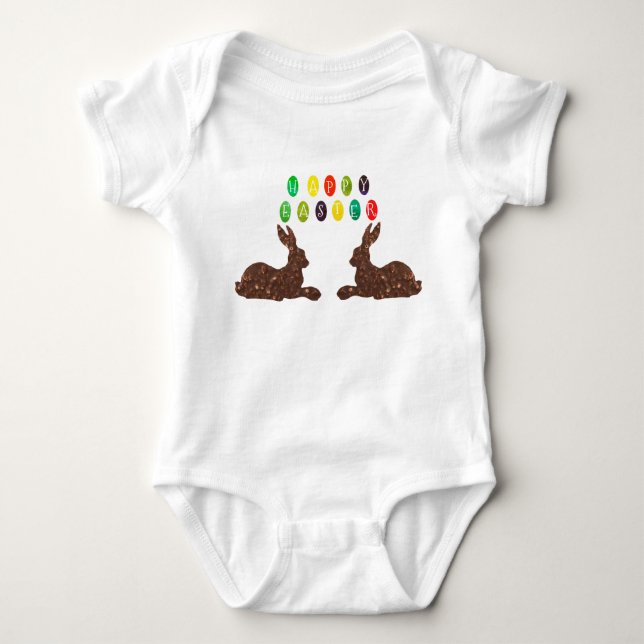 Body Joyeux maillot de bébé de Pâques (Devant)
