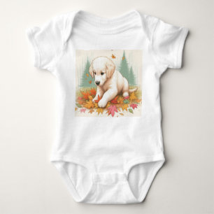 Body Joyeux Marionnette Golden Retriever en Feuille