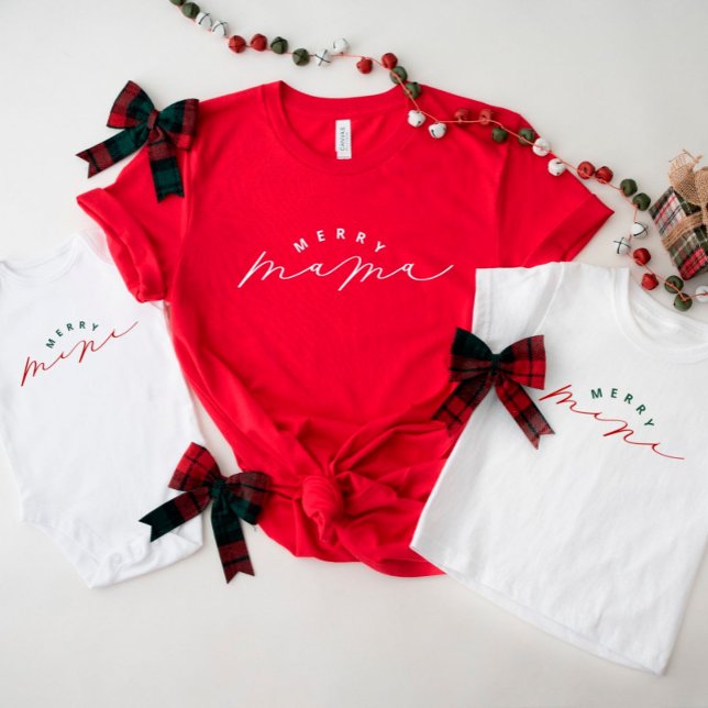 Body Joyeux Mini joli Script Baby Christmas Bodysuit (Créateur téléchargé)