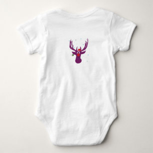 Body Joyeux New year Deer Baby Jersey Bodysuit, Blanc