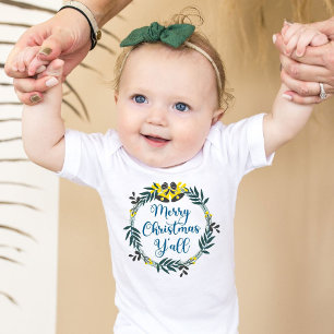 Body Joyeux Noël à tous Couronne verte Blanche
