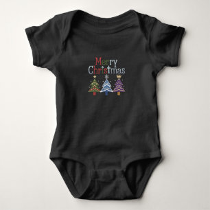 Body Joyeux Noël Croix Arbre de Noël Rétro