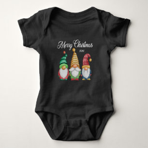 Body Joyeux Noël Festif Colorful Gnomes Noir