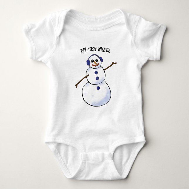 Body Joyeux Snowman Mon premier hiver (Devant)