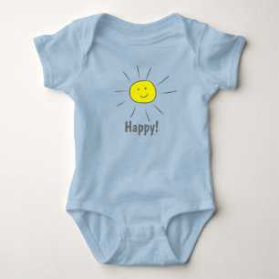 Body Joyeux soleil jaune avec visage souriant -