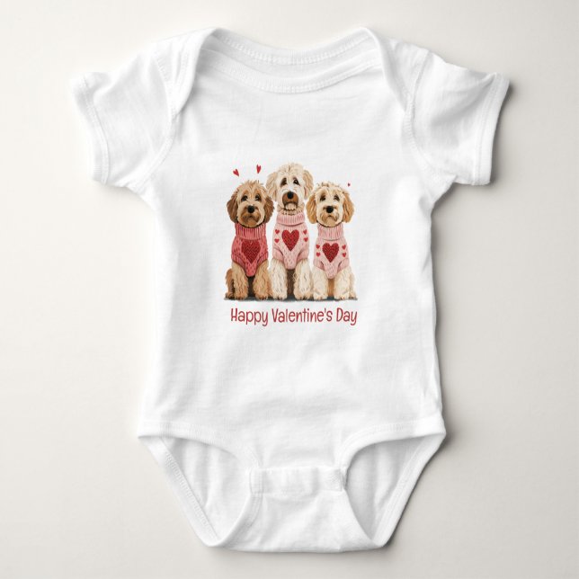 Body Joyeux Valentines Day Goldendoodle Dogs (Devant)