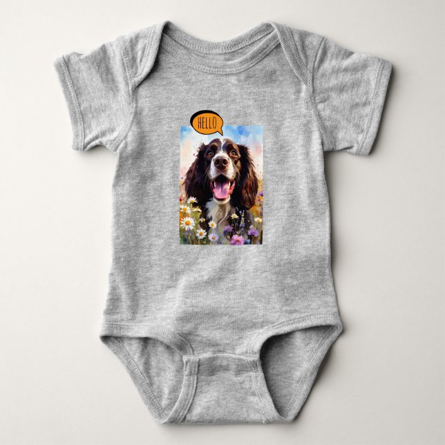 Body Joyful Springer Spaniel  in Watercolor (Devant)