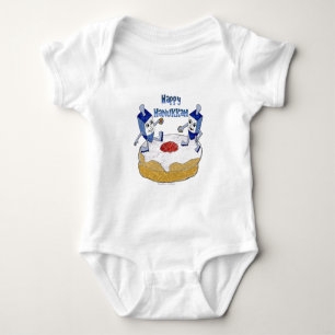 Body Judaica Happy Hanukkah Dancing Dreidels
