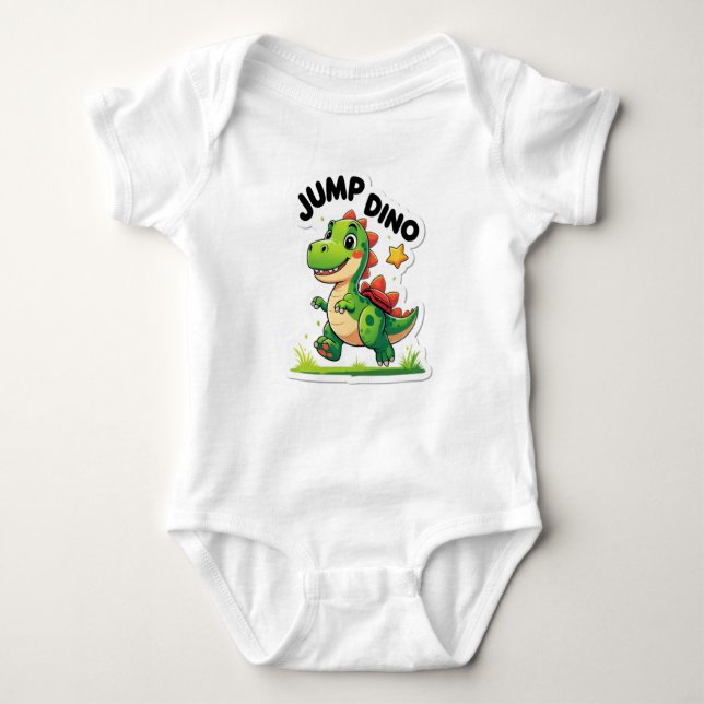 Body Jump Dino - Sticker de dessin en jeu T-Shirt (Devant)