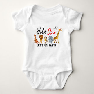Body Jungle Safari Wild One Baby Boy 1 Anniversaire Rom