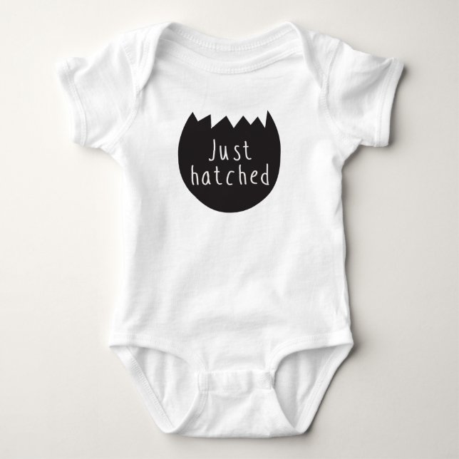 Body "Juste" combinaison hachée du Jersey de bébé (Devant)