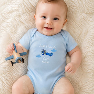 Body Juste un avion mignon bleu personnalisé pour garço