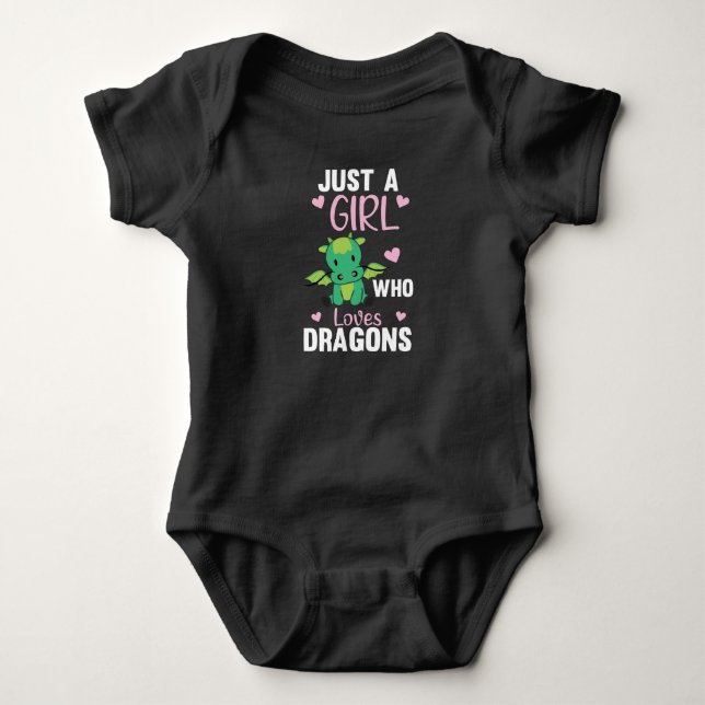Body Juste une fille qui aime Dragons Imaginaire Dragon (Devant)