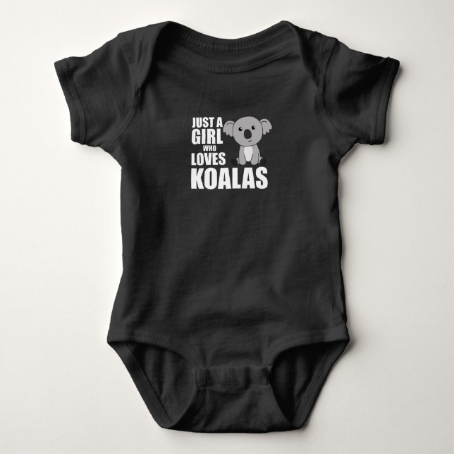 Body Juste une fille qui aime Koalas - Cute Koala (Devant)