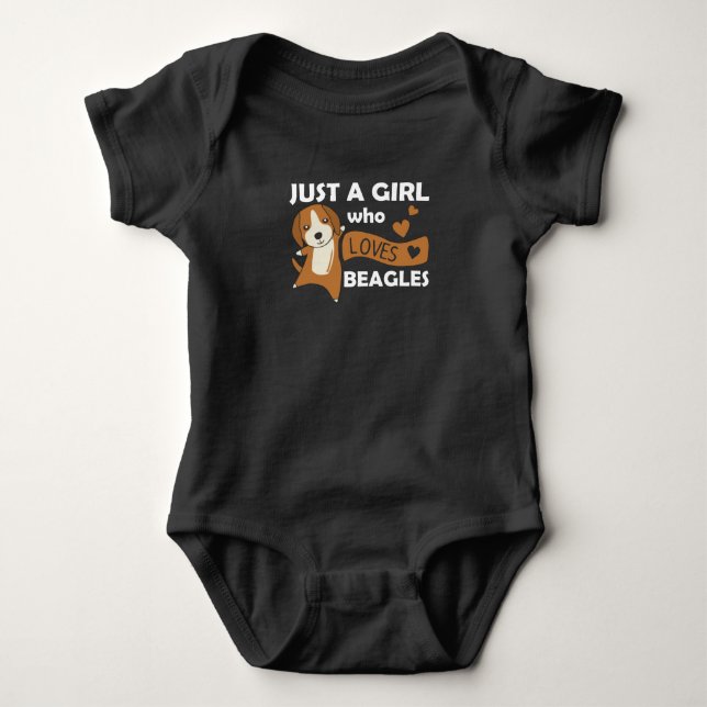 Body Juste une fille qui aime le Beagle - Doux chien Be (Devant)