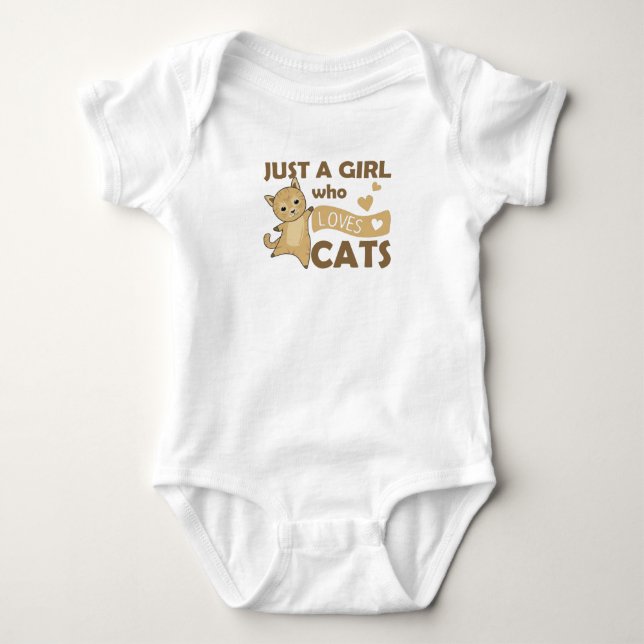 Body Juste Une Fille Qui Aime Les Chats Doux Chat Rouge (Devant)