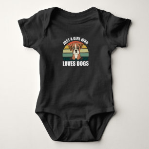 Body Juste Une Fille Qui Aime Les Chiens Boxer Chiens P