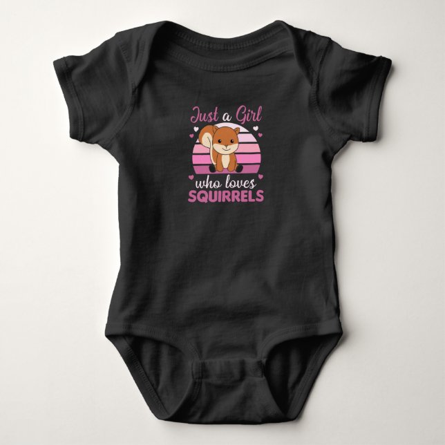Body Juste une fille qui aime les écureuils doux Écureu (Devant)