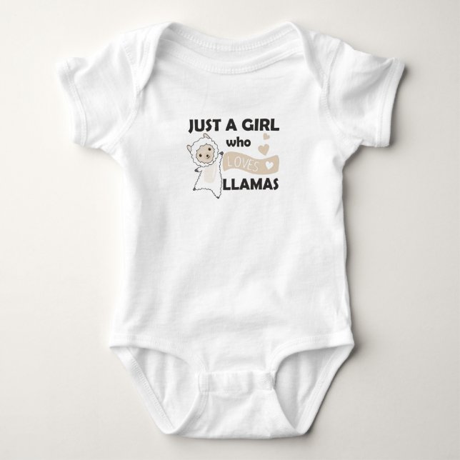 Body Juste Une Fille Qui Aime Les Llamas De Mignons Ani (Devant)