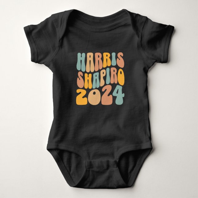 Body Kamala Harris Shapiro Wavy Text Retro tendance (Devant)