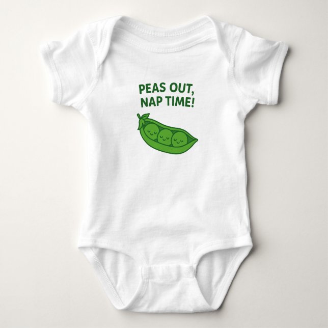 Body Kawaii Baby Bodysuie– Peas Out Nap Time Outfit (Devant)