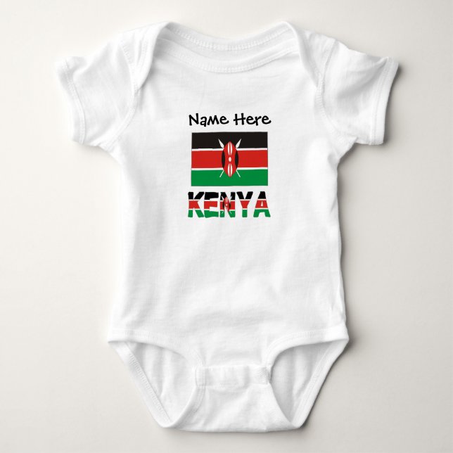 Body Kenya and Kenyan Flag Tiled with Your Name (Devant)
