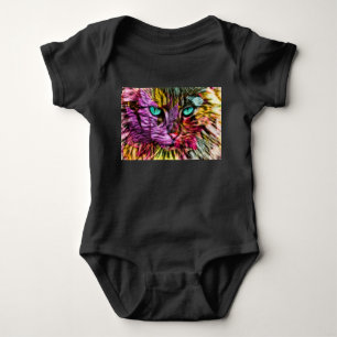 Body Kitty Chat Automne Feuilles d'Artsy Coloré Design
