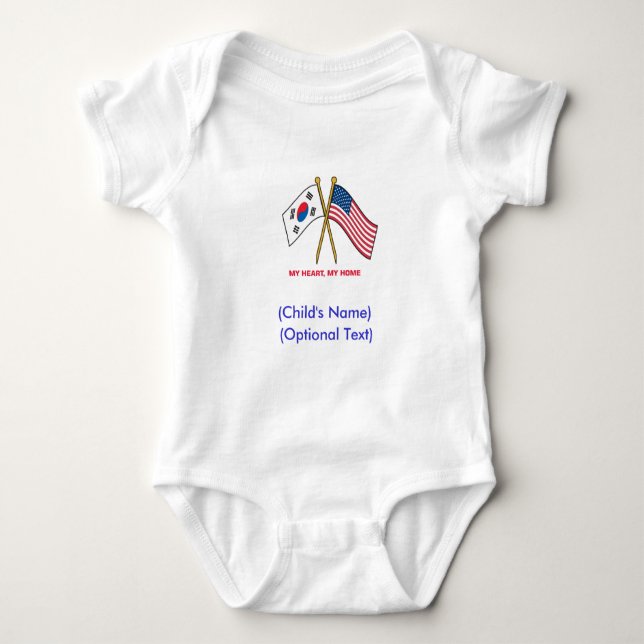 Body La chemise de l'enfant personnalisé des USA Corée (Devant)