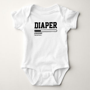 Body La couche-culotte drôle chargeant svp attendent l