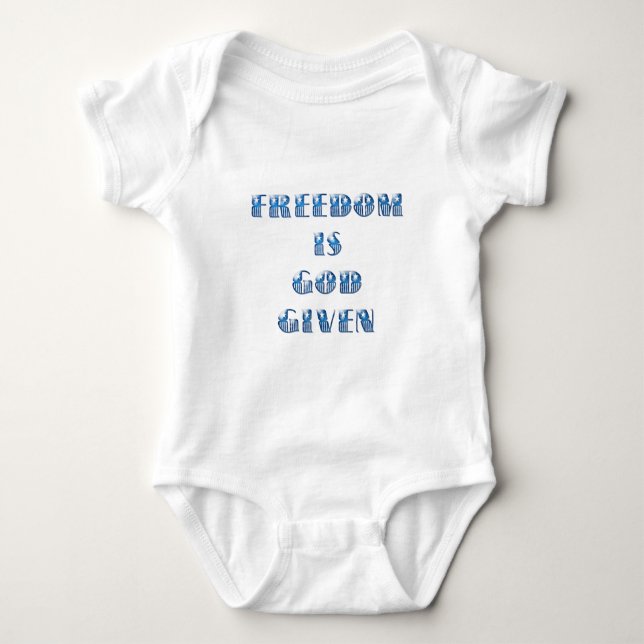 Body La liberté est donnée par Dieu, bleu (Devant)