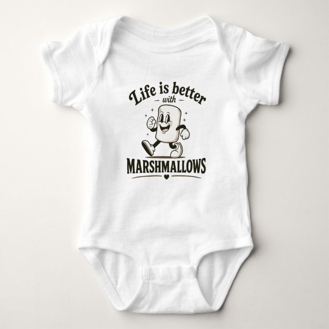 Body La vie est meilleure avec des marshmallows (Devant)