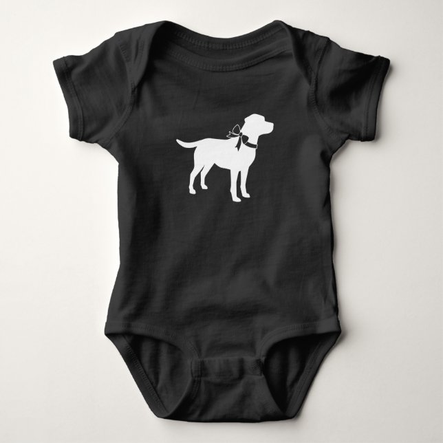 Body Labrador Baby shower de chien Laboratoire gris Neu (Devant)